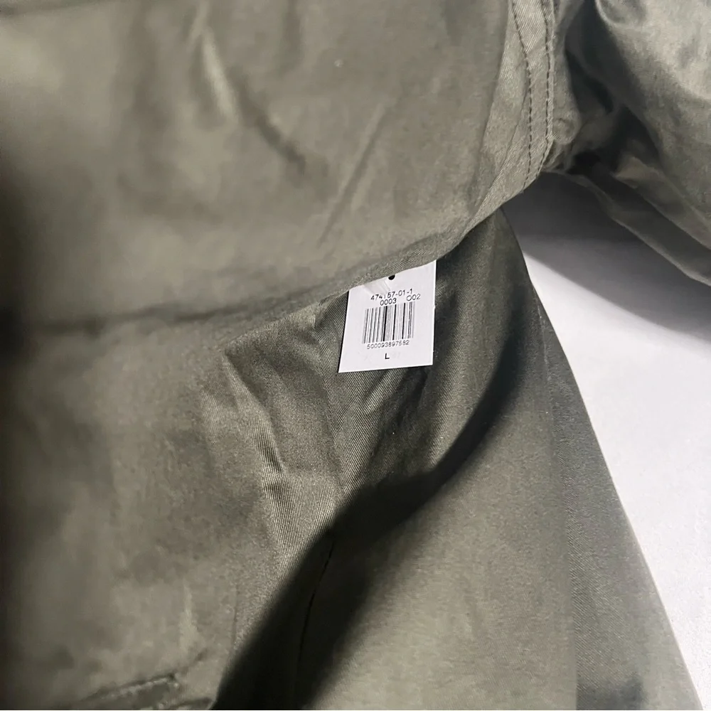 Old Navy Men’ Size Large Water-Resistant Cotton-Twill Barn Coat Olive Brown NWT